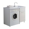 Portalavatrice 106X60 con vasca in ABS per lavanderia