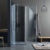 EVOLUTION - Box doccia doppia porta a battente | Design 'Frameless' con vetro temperato da 6 mm