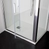 FREE - Box doccia con porta a saloon e un lato fisso