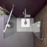 SOUL - Box doccia con porta a soffietto e lato fisso