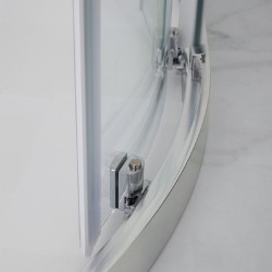 SLIDE - Box doccia semicircolare asimmetrico con porta scorrevole