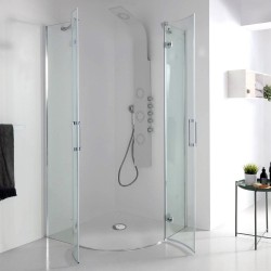 INFINITY - Box doccia semicircolare con doppia porta battente