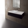 Top in ceramica 101 CM con lavabo decentrato MOVADO profondità 51 cm