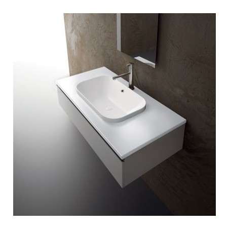 Top in ceramica 71 CM con  lavabo  centrale MOVADO profondità 45  cm