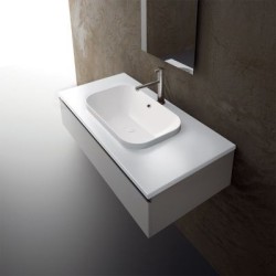 Top in ceramica 106 CM con lavabo centrale MOVADO profondità 58 cm
