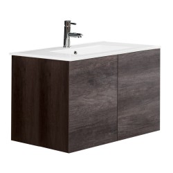 Mobile sospeso 80X46 ,con ante e lavabo in ceramica