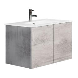 Mobile sospeso 80X46 ,con ante e lavabo in ceramica