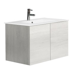 Mobile sospeso 80X46 ,con ante e lavabo in ceramica