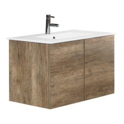 Mobile sospeso 80X46 ,con ante e lavabo in ceramica