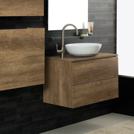 Mobile sospeso 80X46  con cassetti , con lavabo  in ceramica - 1