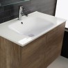 Mobile sospeso 80X46 ,con ante e lavabo in ceramica - 1